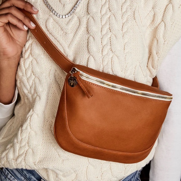 NWT CLARE V BLACK LEATHER FANNY PACK - Picture 12 of 12